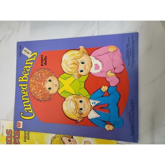 Canned Beans Paper Doll Book, Whitman Uncut 1977 With 6 Pages of Clothes NEW lot - Picture 3 of 8